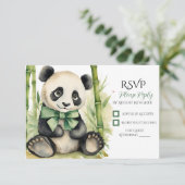 Cartons Réponse Baby shower bébé Panda Bear (Debout devant)