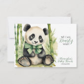 Cartons Réponse Baby shower bébé Panda Bear (Dos)