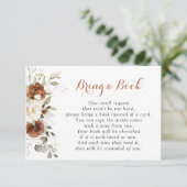 Cartons Réponse Baby shower Citrouille rouille fleurie Apportez un (Debout devant)