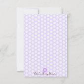 Cartons Réponse Baby shower de conception florale Brown et violett (Dos)