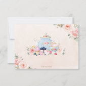 Cartons Réponse Baby Shower Fête de Naissance Fleurs Roses Rouges  (Dos)