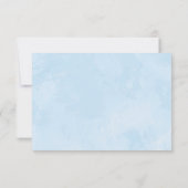 Cartons Réponse Baby shower floral d'aquarelle éléphant du garçon (Dos)