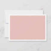 Cartons Réponse Baby shower rose gold rose et fleurs de papel pica (Dos)