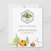 Cartons Réponse Badges et icônes du camping | Anniversaire Merci (Devant)