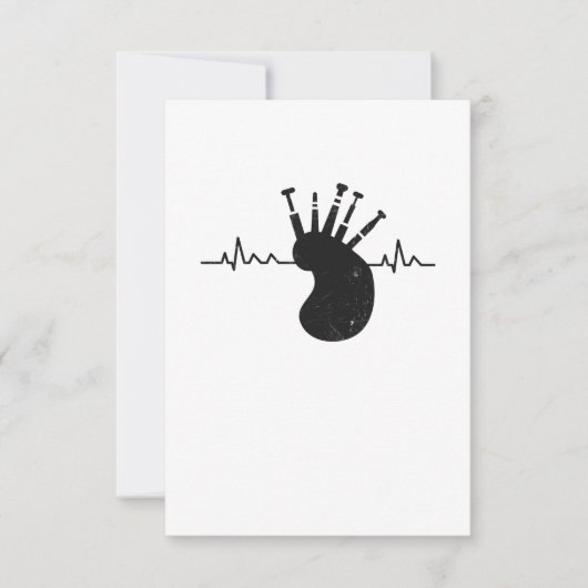 Cartons Réponse Bagpipes Pulse Scotland Hearbeat (Devant)