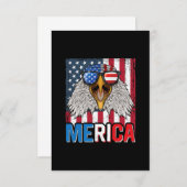 Cartons Réponse Bald Eagle Merica 4 juillet (Devant / Derrière)