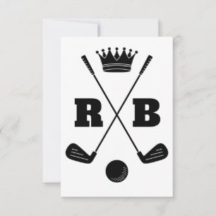 Cartons Réponse Balles de Golf Personnalisées avec Votre Nom & Mar