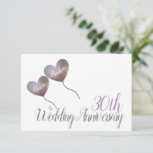 Cartons Réponse ballons de cœur pour le 30ème anniversaire de mari (Debout devant)