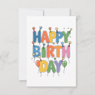 Cartons Réponse Ballons Joyeux Anniversaire
