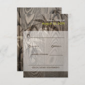 Cartons Réponse Bambou en bois Brown Feuille Mariage asiatique rus (Devant / Derrière)