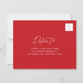 Cartons Réponse Bambou rouge et gris Feuille moderne zen asiatique (Dos)