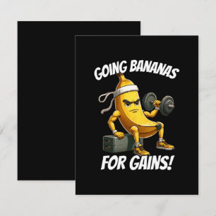 Cartons Réponse banane faisant de l'exercice