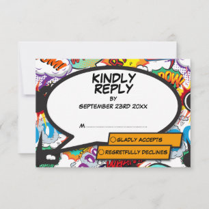 Cartons Réponse Bande dessinée moderne colorée et amusante de styl