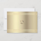 Cartons Réponse Bar Mitzvah Black Gold Foil Script Bold Modern Mod (Dos)