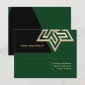 Cartons Réponse Bar Mitzvah N'importe quelle couleur avec l'étoile (Devant / Derrière)