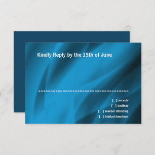 Cartons Réponse Bar Mitzvah Turquoise Blue Star de David