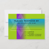 Cartons Réponse Bar Mitzvah violet et turquoise sur n'importe quel (Devant)