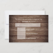 Cartons Réponse Baril de bois de campagne avec Turquoise et Coral  (Dos)