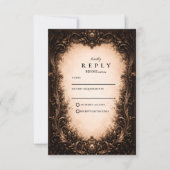 Cartons Réponse Baroque Gothic Frame Wedding (Devant)