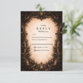 Cartons Réponse Baroque Gothic Frame Wedding (Debout devant)