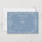 Cartons Réponse Baroque Vintage Damask Wedding Response Card (Devant)