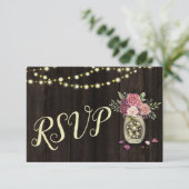 Cartons Réponse Barres de Mason Rustique Éclairage Floral Bois fon (Debout devant)