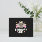 Cartons Réponse Bat-chat fille d'anniversaire mignonne (Debout devant)