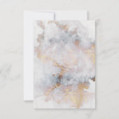 Cartons Réponse Bat mitzvah géométrique en marbre doré (Dos)