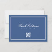 Cartons Réponse Bat mitzvah Moderne Monogramme Simple QR Code (Dos)