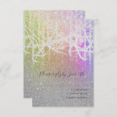 Cartons Réponse Bat mitzvah Rainbow Extra Sparkly (Devant / Derrière)