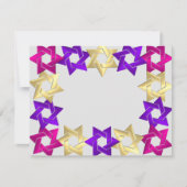 Cartons Réponse Bat mitzvah Rose Or Purple Star N'importe quelle c (Devant)