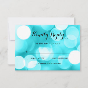 Cartons Réponse Bat mitzvah Turquoise de Parties scintillant moder