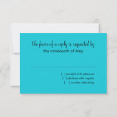 Cartons Réponse Bat mitzvah Turquoise et rose Ombre Star de David (Devant)