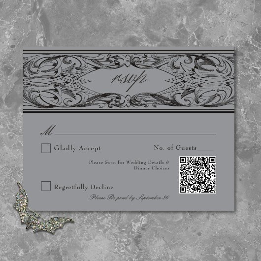 Cartons Réponse Batte victorienne jusqu'à la mort Mariage noir et