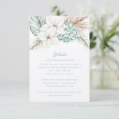 Cartons Réponse Beach Destination Winter Wedding | Details (Debout devant)