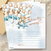 Cartons Réponse Bear Baby shower Conseils de jeu pour maman