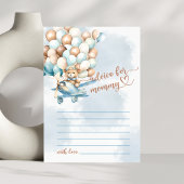 Cartons Réponse Bear Baby shower Conseils de jeu pour maman