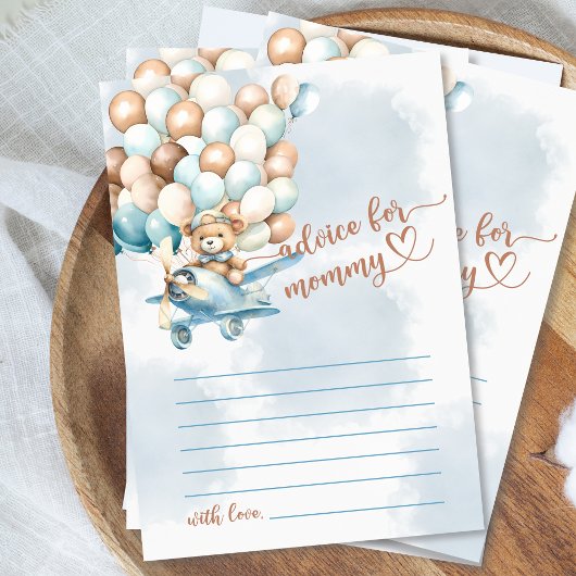 Cartons Réponse Bear Baby shower Conseils de jeu pour maman