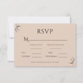 Cartons Réponse Beau Beige Simple Mariage moderne (Devant)