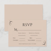 Cartons Réponse Beau Beige Simple Mariage moderne (Devant / Derrière)
