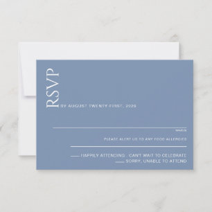 Cartons Réponse Beau Mariage bleu