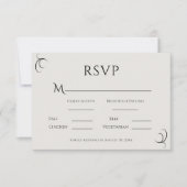 Cartons Réponse Beau Mariage moderne simple Neutre (Devant)