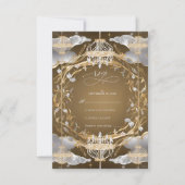 Cartons Réponse Beau Mariage opulent or et cristaux (Devant)