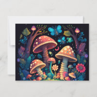 Beau mignon champignons magiques