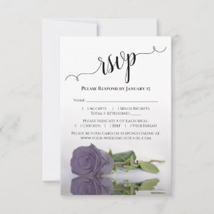 Cartons Réponse Beau reflet Dusty Purple Rose Mariage