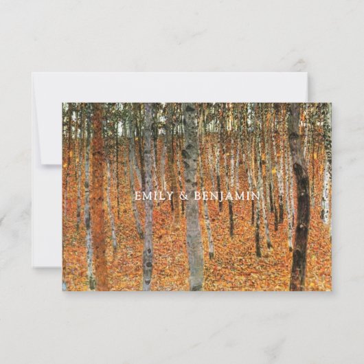 Cartons Réponse Beaux Art Gustav Klimt Forêt Nature Options de rep (Dos)