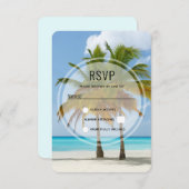 Cartons Réponse Beaux palmiers sur une plage tropicale (Devant / Derrière)