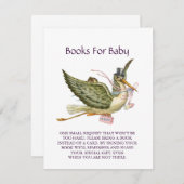 Cartons Réponse BÉBÉ EN STORK DOUCHE FILLE rose blanc (Devant / Derrière)