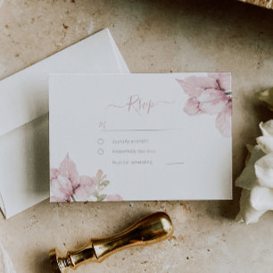 Cartons Réponse Belle Elegance Blush Floral Mariage
