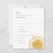 Cartons Réponse Belle + Élégante Mariage de automne Sunflowers Rép (Devant)